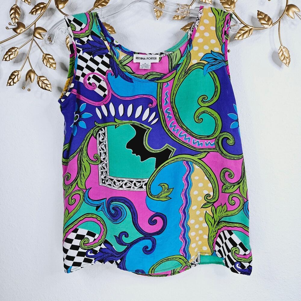 Vintage Regina Porter Silk Top Size Small
